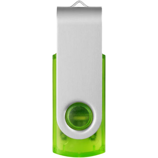 Rotate-translucent 4GB USB flash drive Green