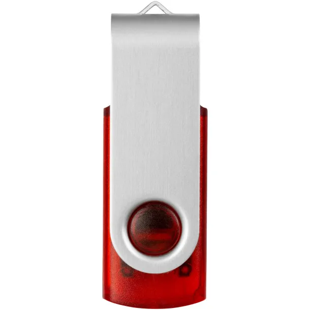 Rotate-translucent 4GB USB flash drive Red
