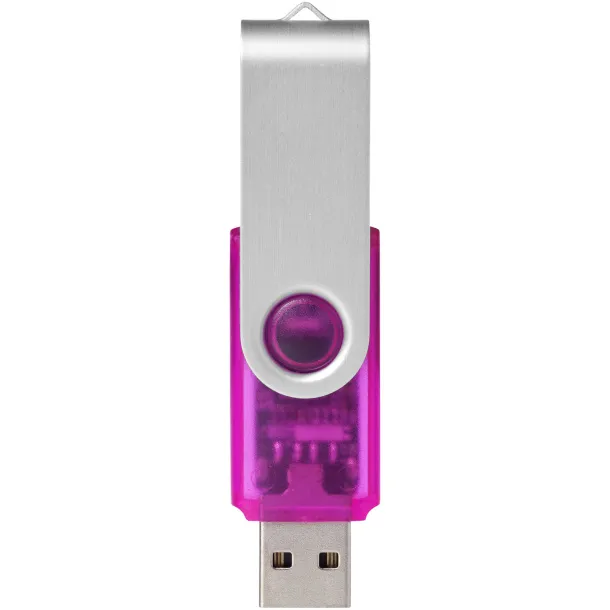 Rotate-translucent 4GB USB flash drive Magenta