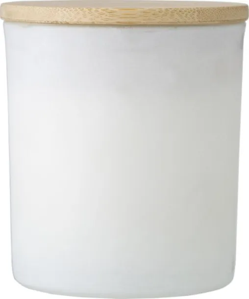 Lucas Glass candle  white