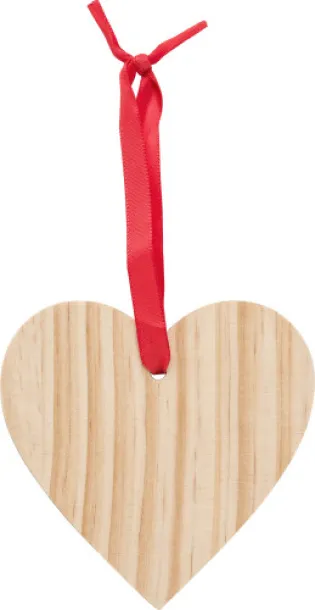 Einar Wooden Christmas ornament Heart  brown