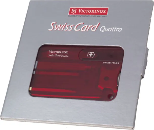 SwissCard Quatro Višenamjenski alat Victorinox SwissCard Quatro - Victorinox Crvena