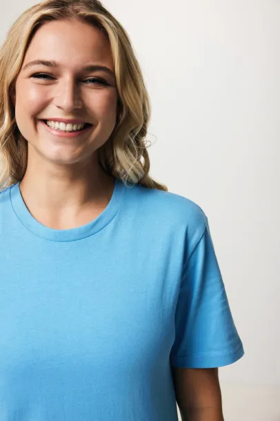  Iqoniq Bryce recycled cotton unisex t-shirt - iqoniq tranquil blue