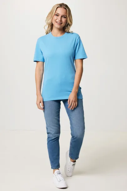  Iqoniq Bryce recycled cotton unisex t-shirt - iqoniq tranquil blue