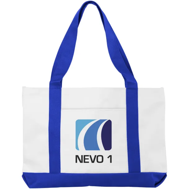 Madison tote bag - Bullet White Royal blue