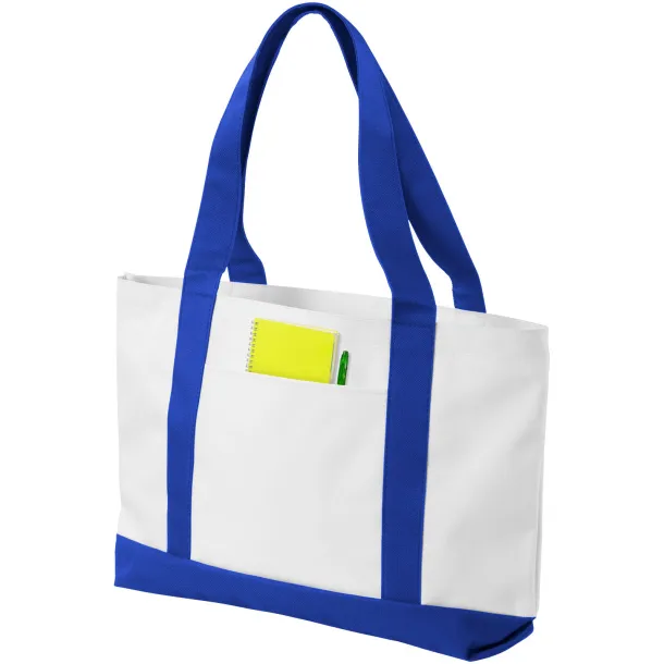 Madison tote bag - Bullet White Royal blue