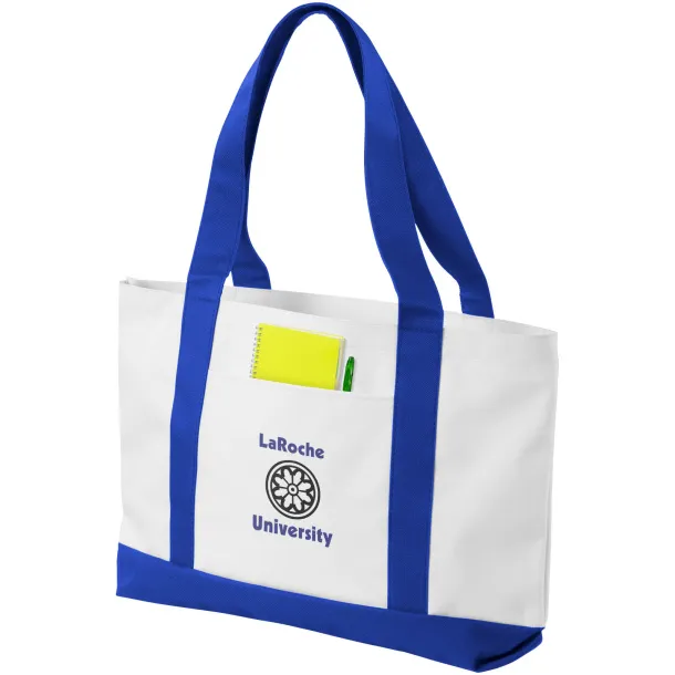 Madison tote bag - Bullet White Royal blue