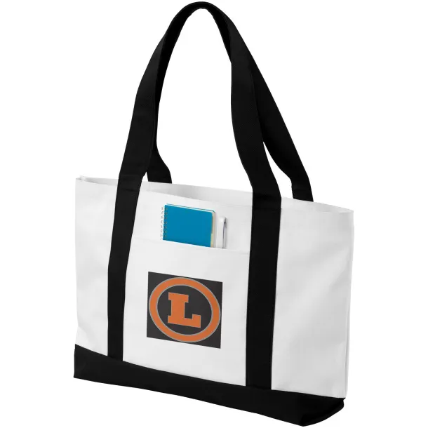 Madison tote bag - Bullet White Solid black