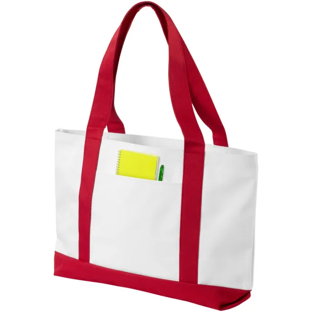 Madison tote bag - Bullet White Red