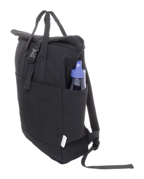 Rebyss Roll ruksak od recikliranog pamuka, 15" Crna