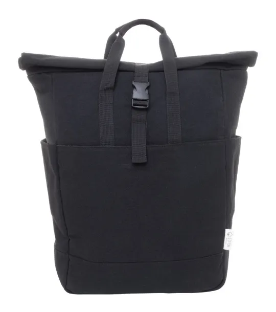 Rebyss Roll recycled cotton backpack Black