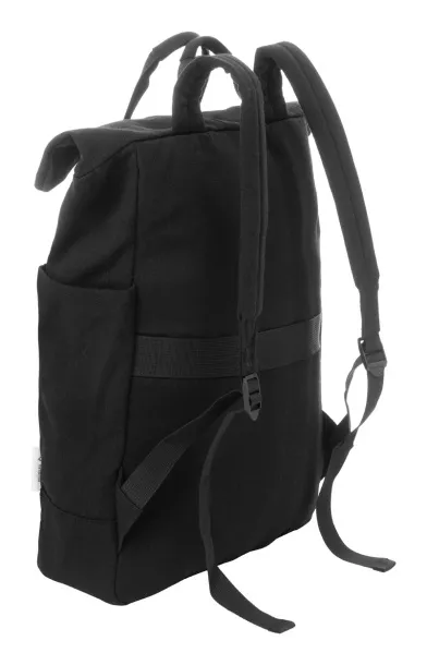 Rebyss Roll ruksak od recikliranog pamuka, 15" Crna