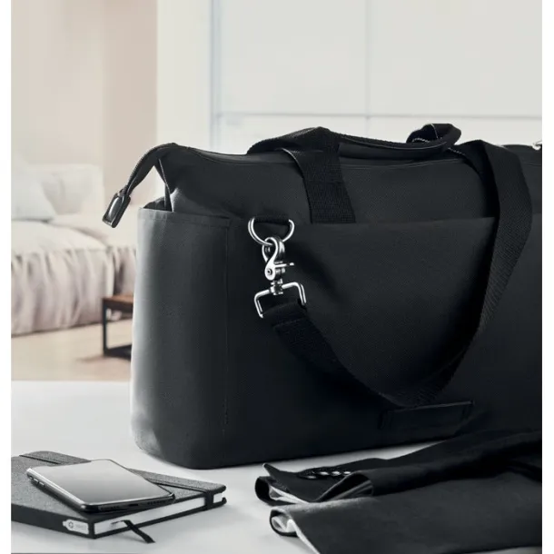 DAEGU 600D RPET messenger laptop bag Black