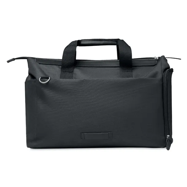 DAEGU 600D RPET messenger laptop bag Black