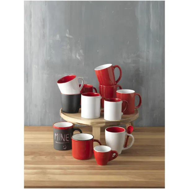 Nadu 250 ml ceramic mug with spoon - Bullet Lime