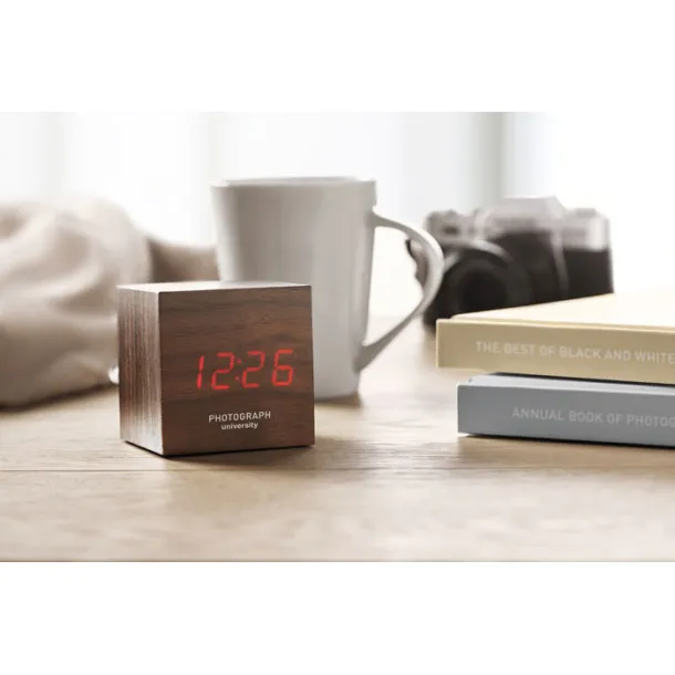 BUENOS AIRES MINI LED clock in MDF Wood