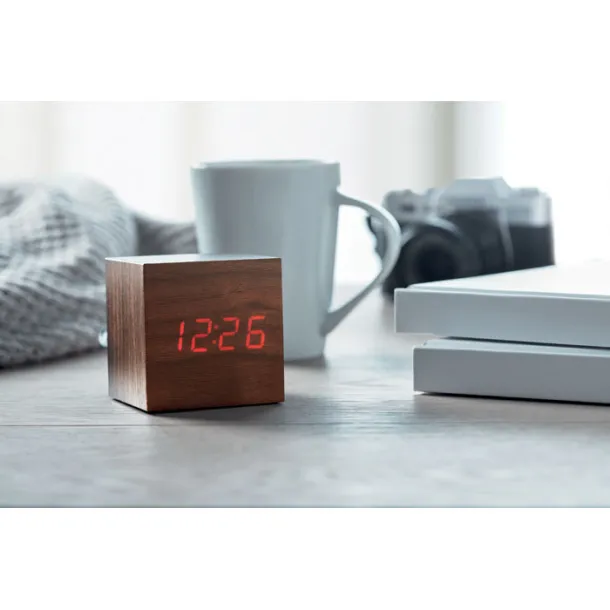 BUENOS AIRES MINI LED clock in MDF Wood