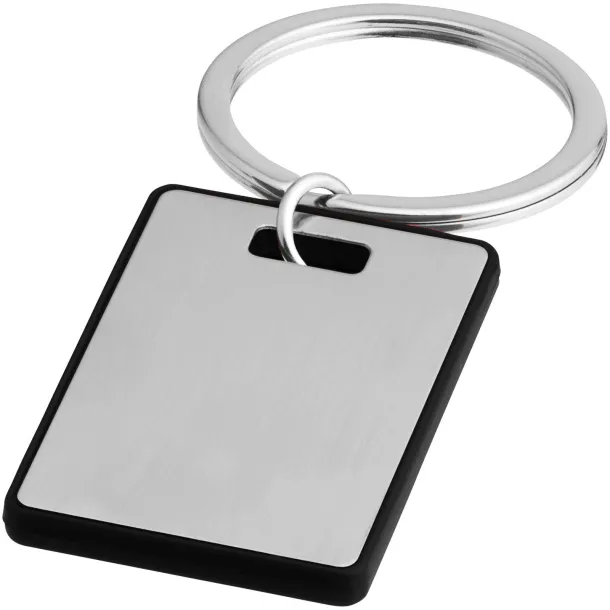 Donato rectangular keychain - Bullet Crna Silver