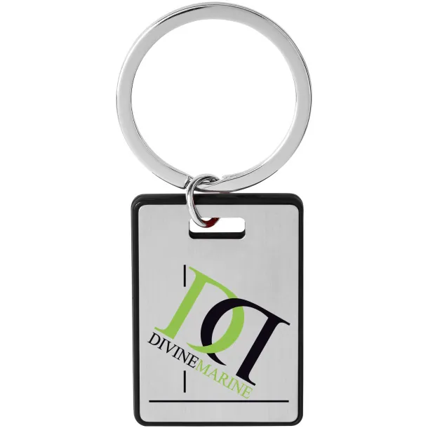 Donato rectangular keychain - Bullet Crna Silver