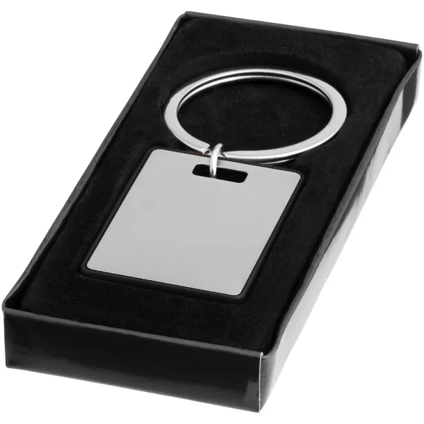 Donato rectangular keychain - Bullet Crna Silver