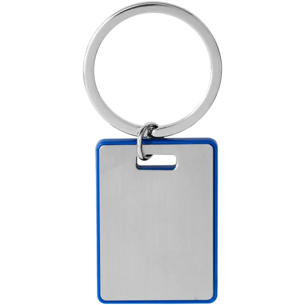 Donato rectangular keychain - Bullet Royal blue Silver