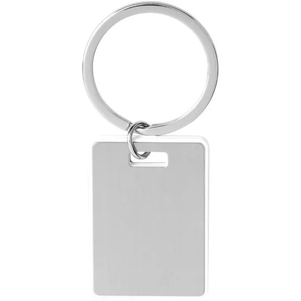 Donato rectangular keychain - Bullet White Silver