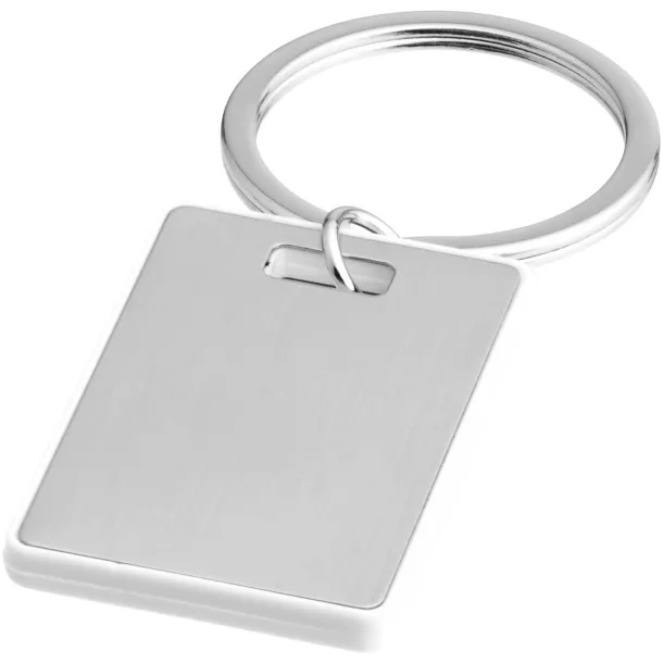 Donato rectangular keychain - Bullet White Silver