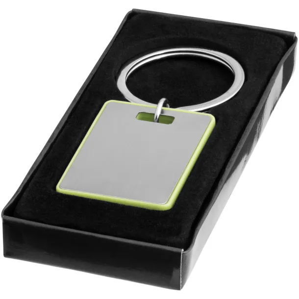 Donato rectangular keychain - Bullet Lime green Silver
