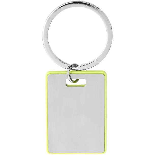 Donato rectangular keychain - Bullet Lime green Silver
