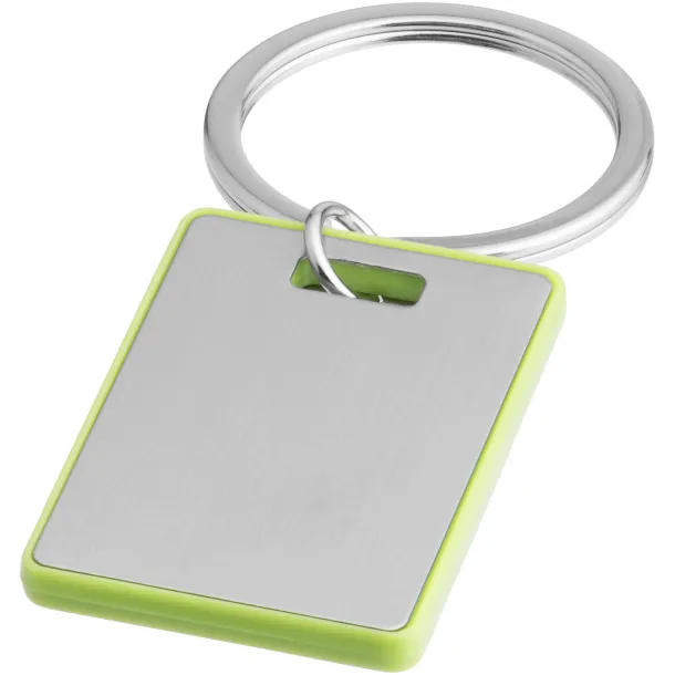 Donato rectangular keychain - Bullet Lime green Silver