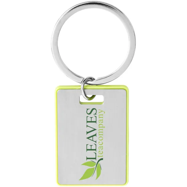 Donato rectangular keychain - Bullet Lime green Silver