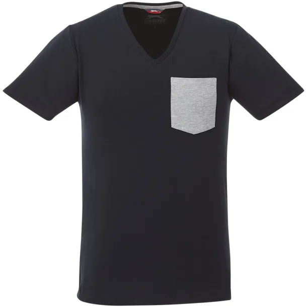 Gully short sleeve men's pocket t-shirt - Slazenger Navy Blue Sport grey