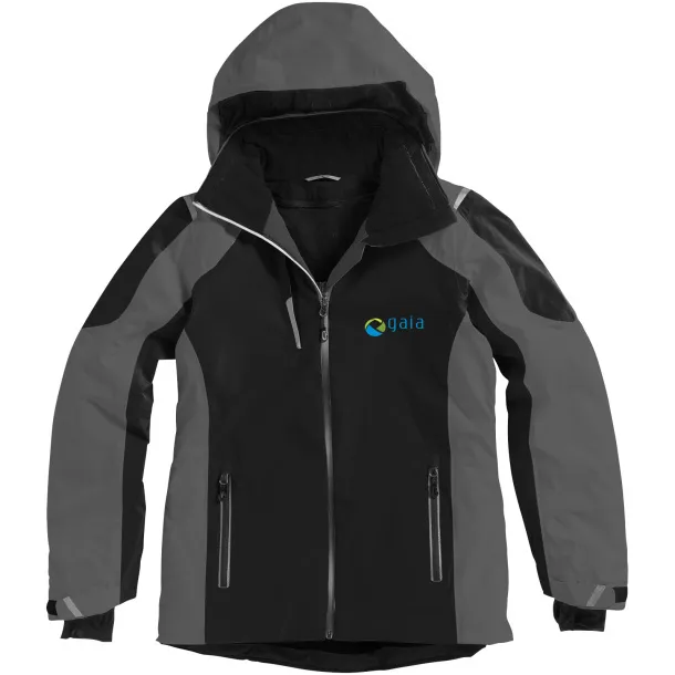 Ozark insulated ladies jacket - Elevate Solid black Grey