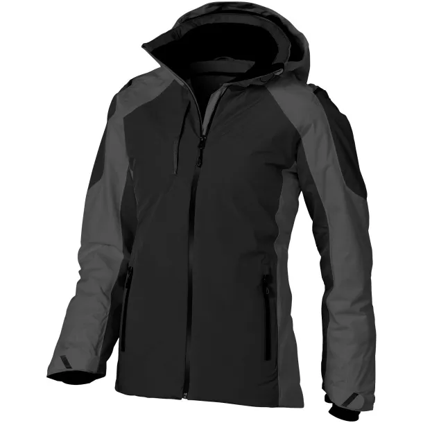 Ozark insulated ladies jacket - Elevate Solid black Grey