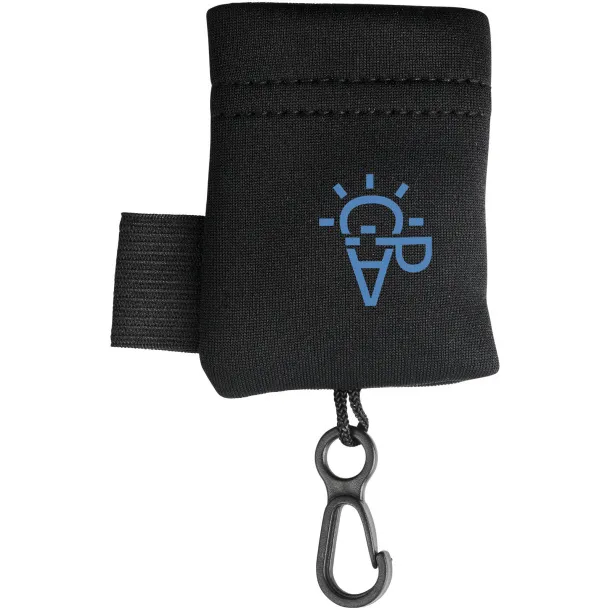 Clear microfiber cleaning cloth in pouch - Bullet Crna