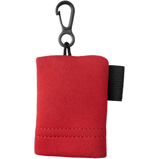 Clear microfiber cleaning cloth in pouch - Bullet Red