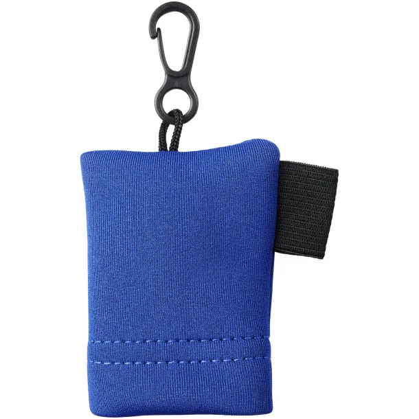 Clear microfiber cleaning cloth in pouch - Bullet Royal blue