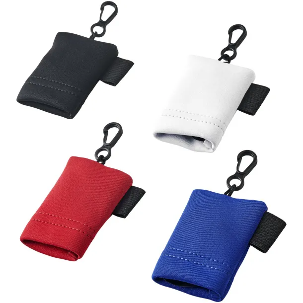 Clear microfiber cleaning cloth in pouch - Bullet Royal blue