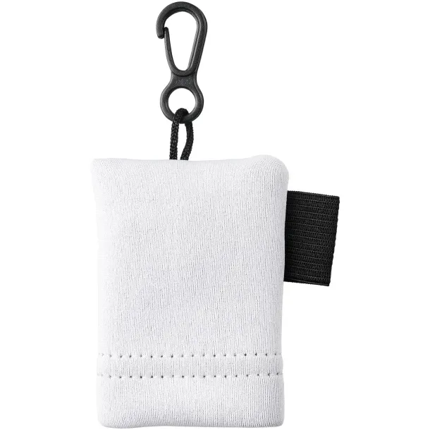 Clear microfiber cleaning cloth in pouch - Bullet White