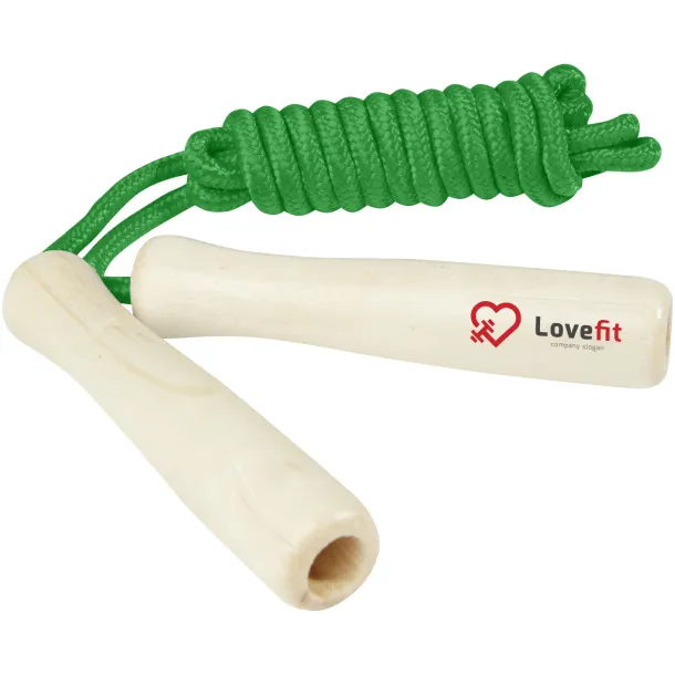 Jake wooden skipping rope for kids Lime green