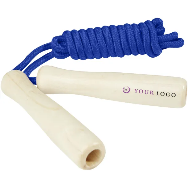 Jake wooden skipping rope for kids Royal blue