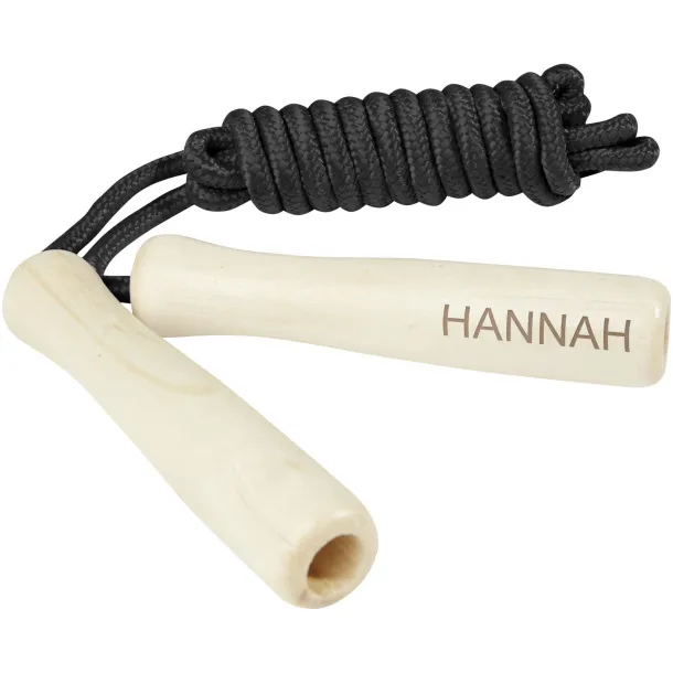 Jake wooden skipping rope for kids Solid black