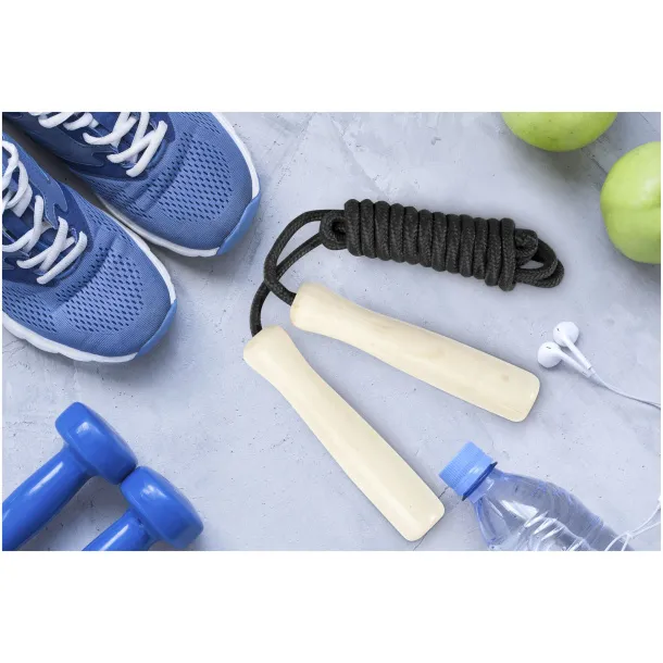 Jake wooden skipping rope for kids Solid black