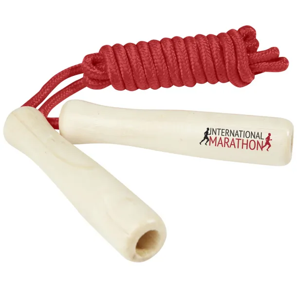 Jake wooden skipping rope for kids Red