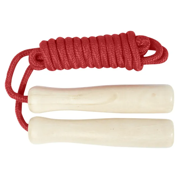 Jake wooden skipping rope for kids Red