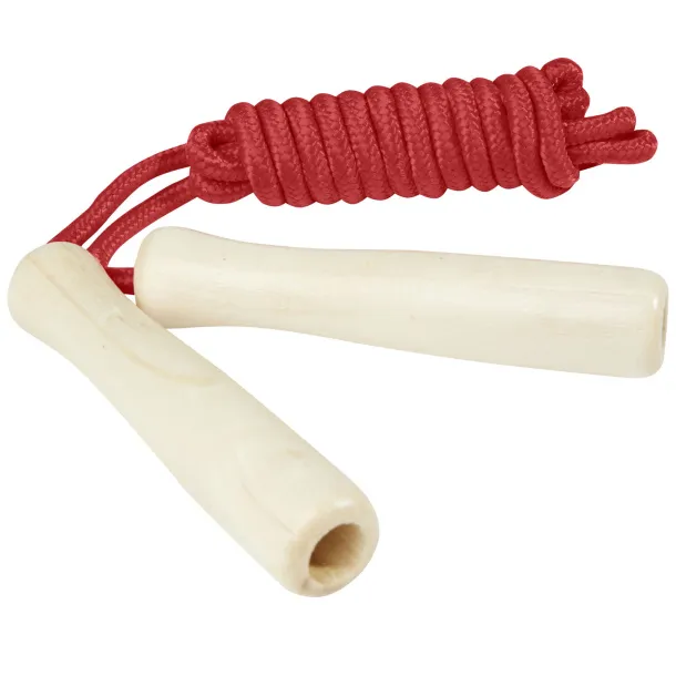 Jake wooden skipping rope for kids Red