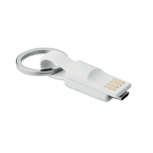 MINI Key ring micro USB cable White
