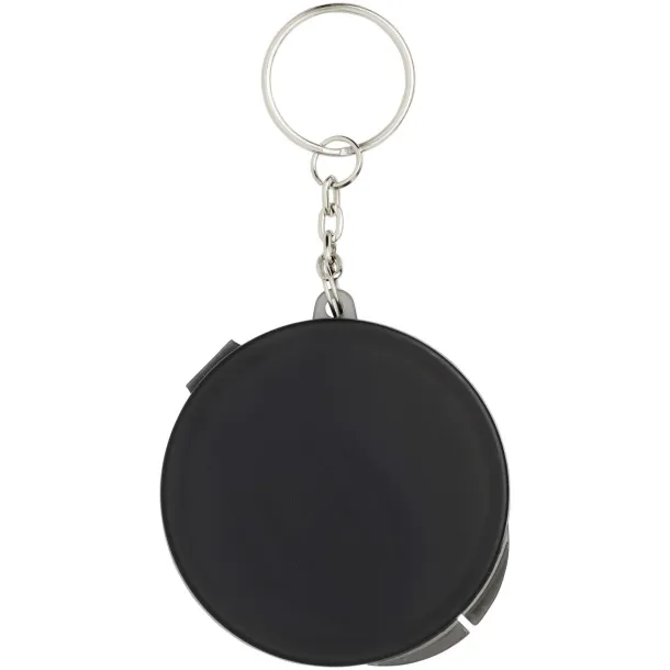 Rhine reusable silicone straw keychain - Bullet Solid black