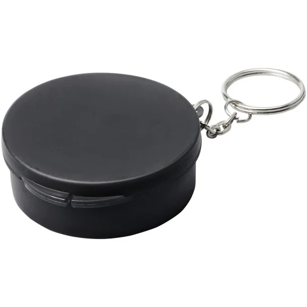 Rhine reusable silicone straw keychain - Bullet Solid black