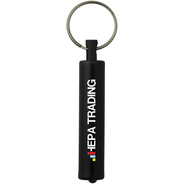 Retro LED keychain light - Bullet Solid black